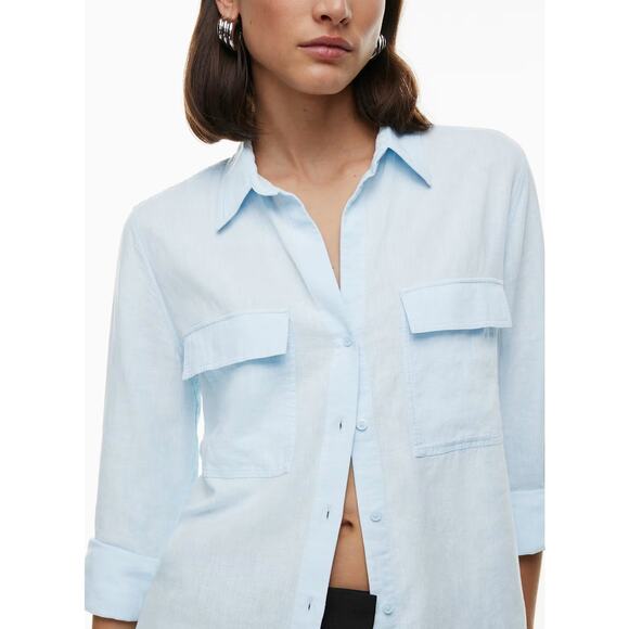 ARITZIA BABATON Utility Linen Shirt - Picture 2 of 7